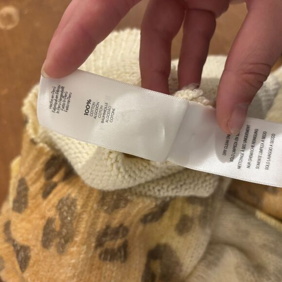 Mother size Small Don't Sweat It Leopard Print Mob Wife Y2K Preppy Sweater - Picture 10 of 10